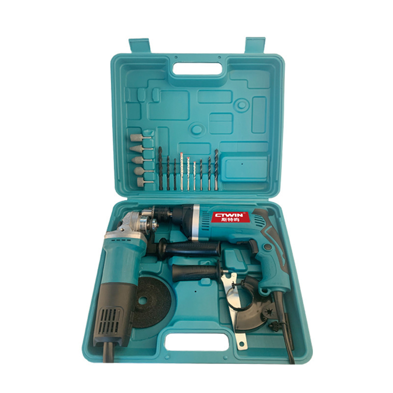 An electric tool kit for impact drill grinder hardware, a kit for household carpentry repair packages.