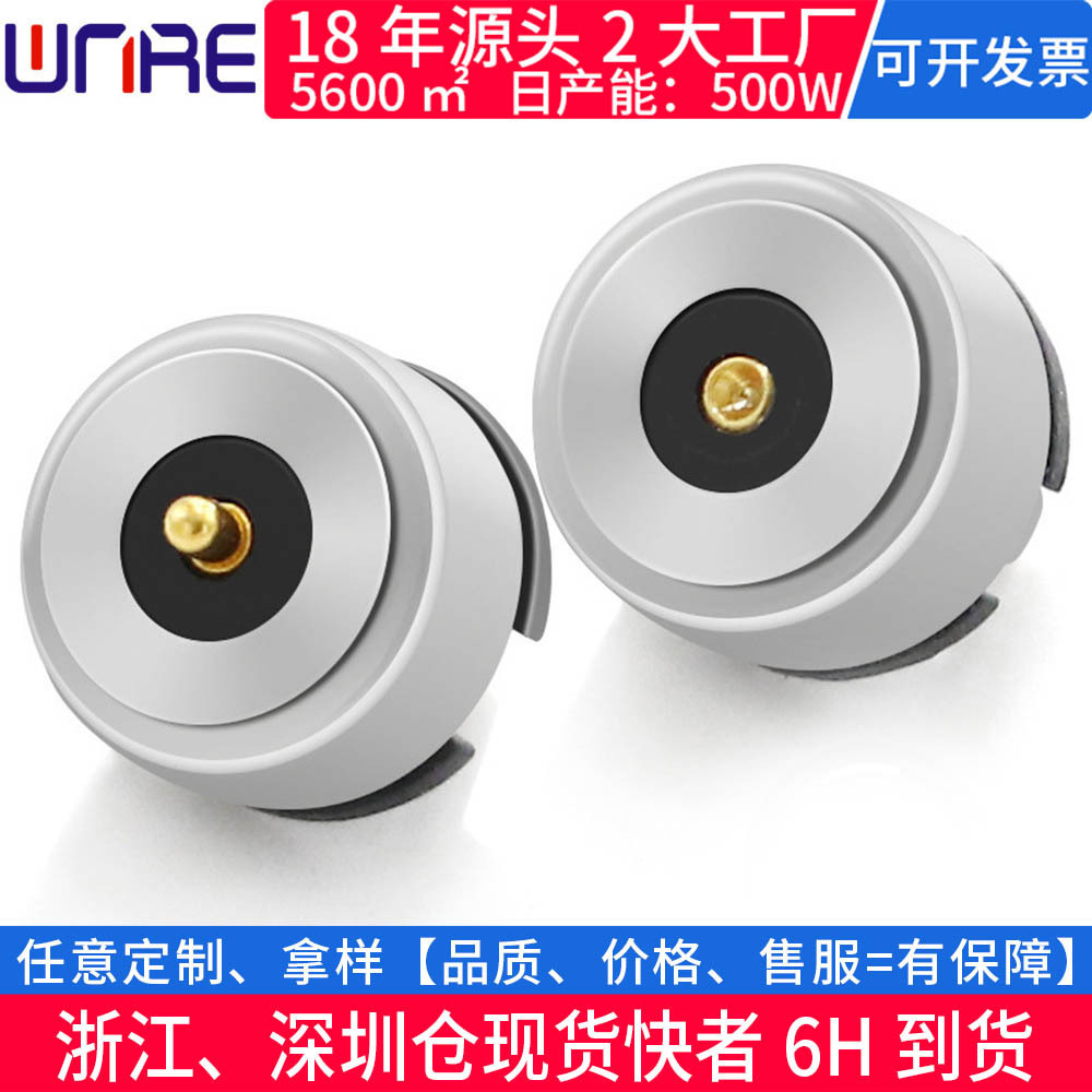 Magnetic charger Magnetic recharging male-magnetic connector for capped-up lamp thermal fittings