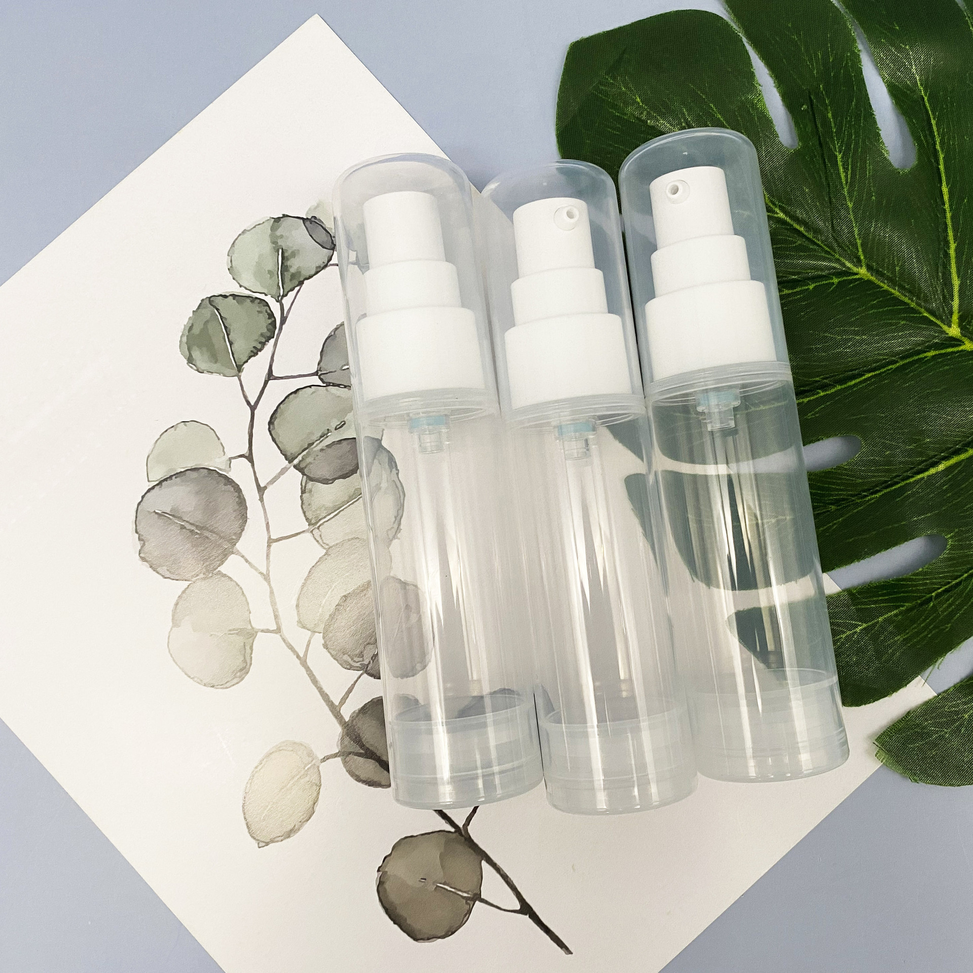 P.P. material, white emulsion bottle, voltage head, plastic makeup bottle, custom package, 30 ml