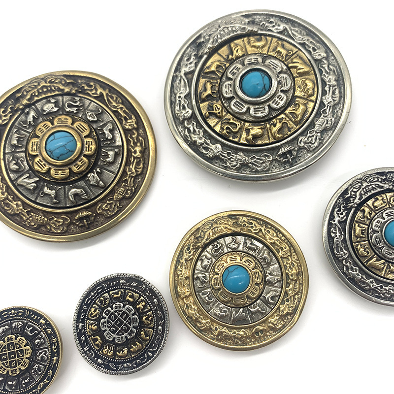 Pure copper-turned buttons, obituary-decorated box-packed brass-coated-coated-coated.