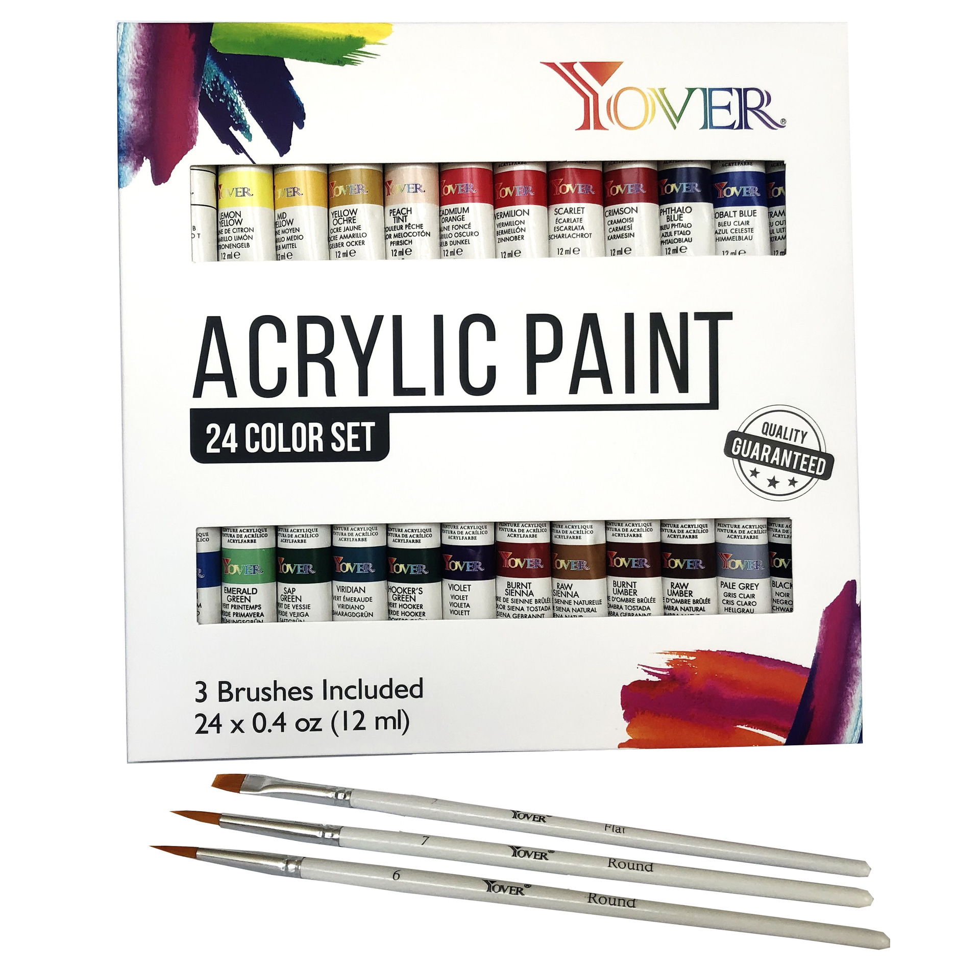 Cross-border new manufacturers' wholesale painters carry paints of 24 colours of 12ml aluminium tubes