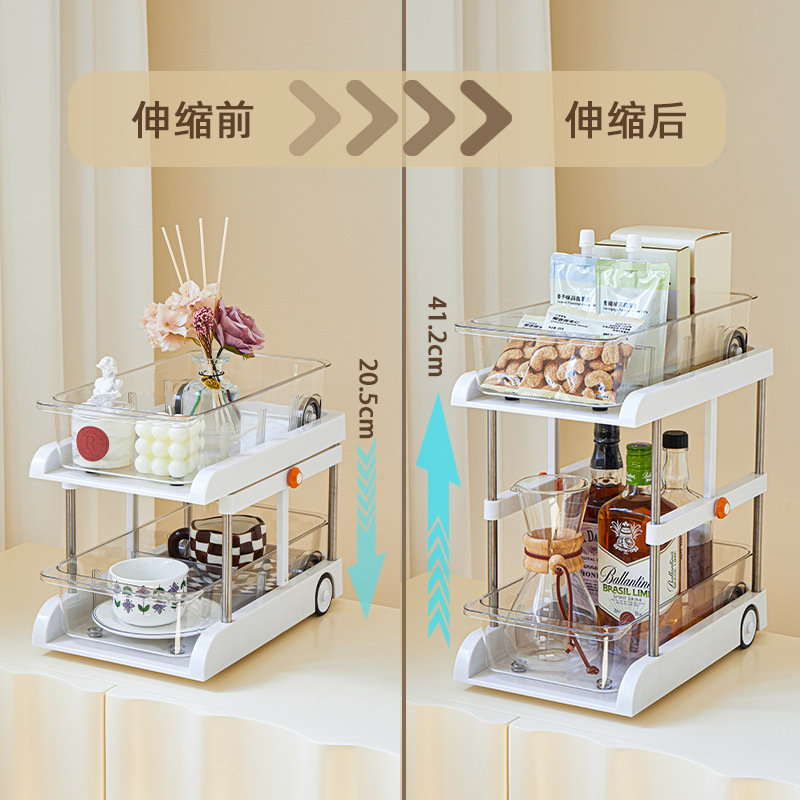 Nhà bếp nhiều tầng bề mặt của các lỗ trên một con trượt kéo dài xuống tủ chìm