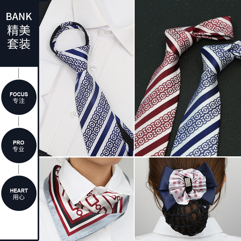 New Chinese bank tie. 8CM striped zipper.