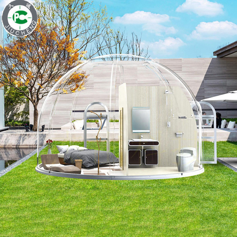 On-line camping and resort-side hotel Star sky transparency tent room ball.