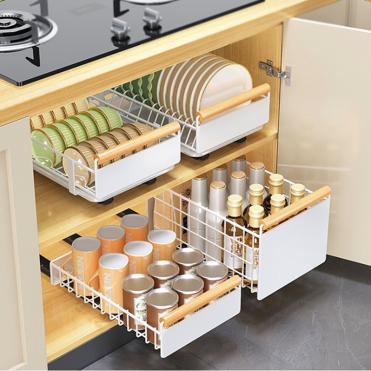 Các tủ đựng đồ đa mục đích với các slides và các chai xoáy để bao gồm các dụng cụ gỗ đính kèm cacbon mà không cần mở.