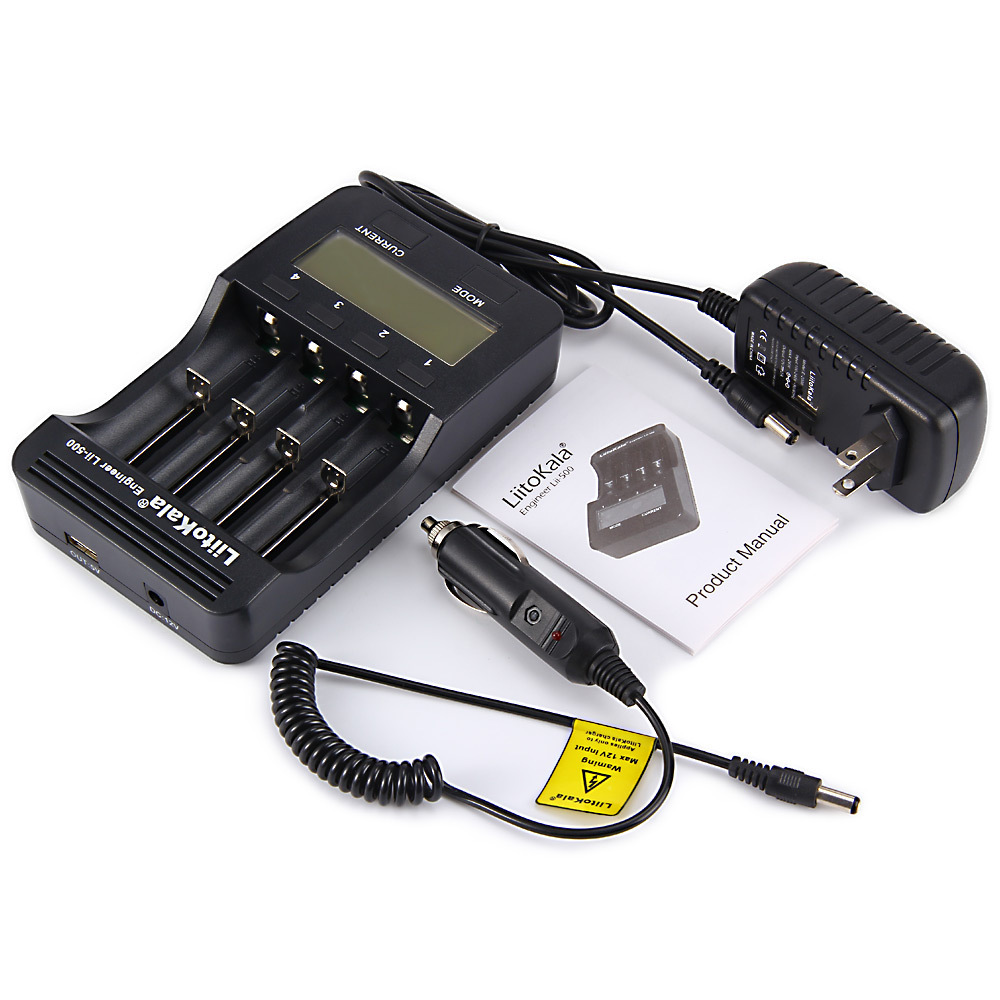 LiitoKala li-500 18650 26650 Charger with LCD screen