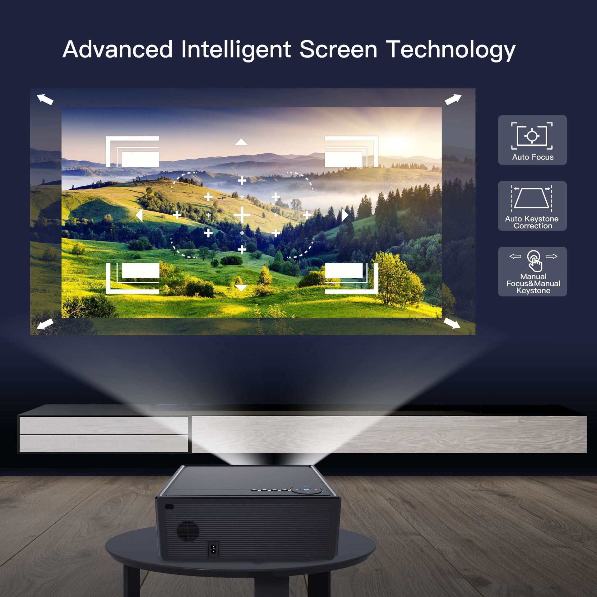 X7 ATV cross-Broader High-Range Home Projector Bruth Bluetweifi