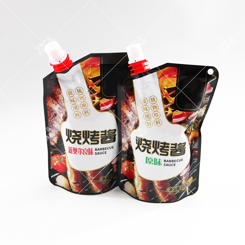 Tùy chỉnh túi đựng gia vị, túi nhựa thức ăn, nước sốt cà chua, tự tẩy rửa.