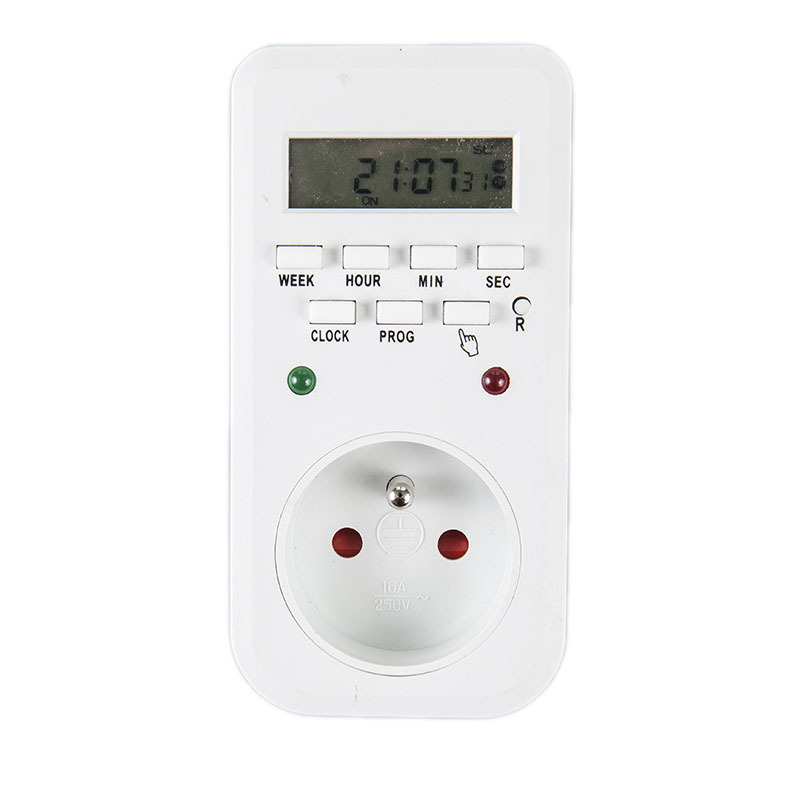 French electronic timer, time-plug switch, switch, room control switch.