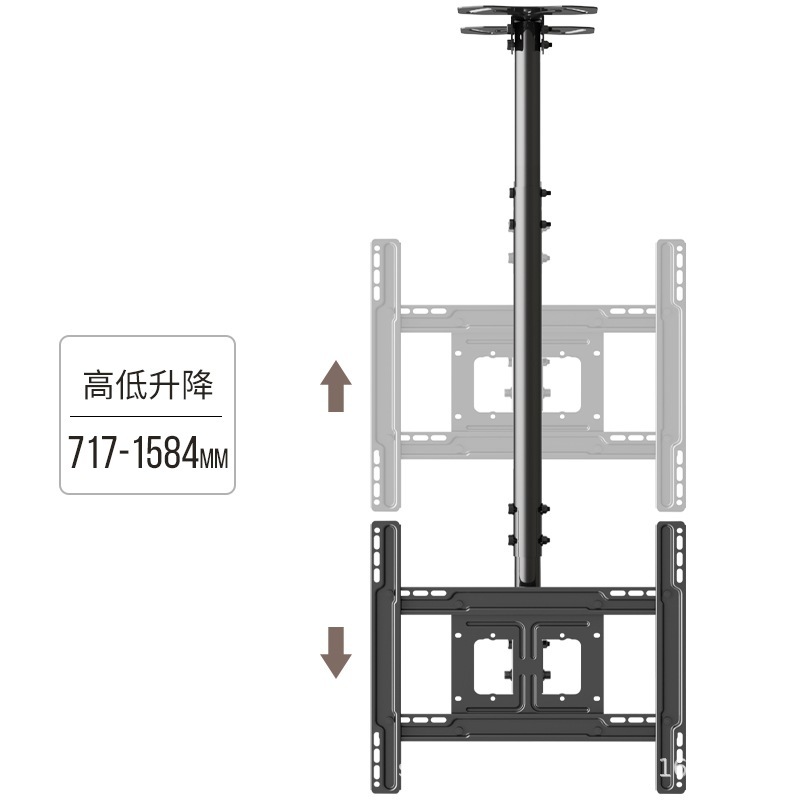 Một cái móc truyền hình 32-70 inch hút một cái móc truyền hình kéo dài bức tường xoay và phổ biến