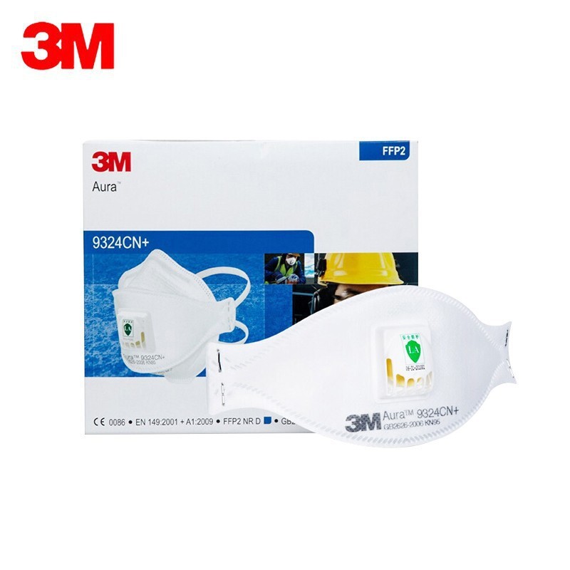 3M9324CN+หัวเอฟเอฟพีชั้น 2 ด้วยวาล์วปรับอากาศป้องกัน PM2.5