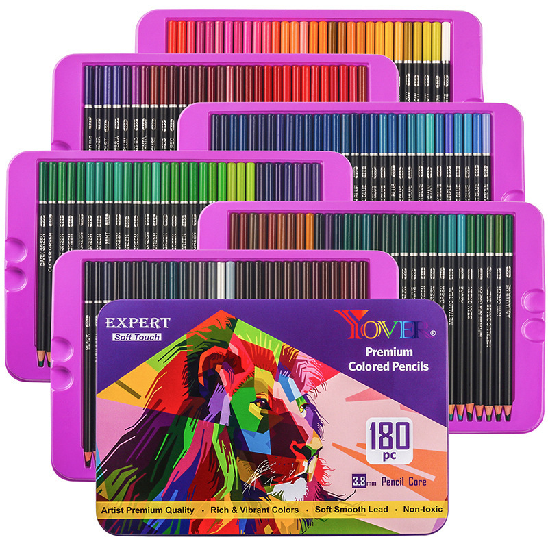 Cross-border direct supply of new products, 180-colored paint pencils, paint-coloured paint coats for the artist.