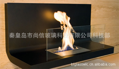 Fireplace glass.