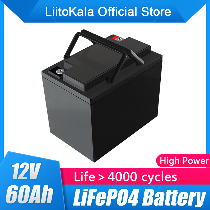 LiitoKala 12V60Ah房車UPS後備應急儲能發電系統磷酸鐵鋰蓄電池組