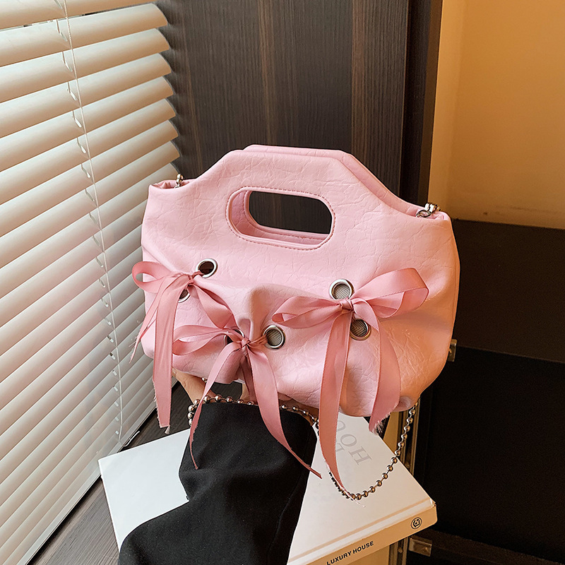 291118 New-tide girl butter puff handbag 2024 New butterflies sewn one-shoulder bag