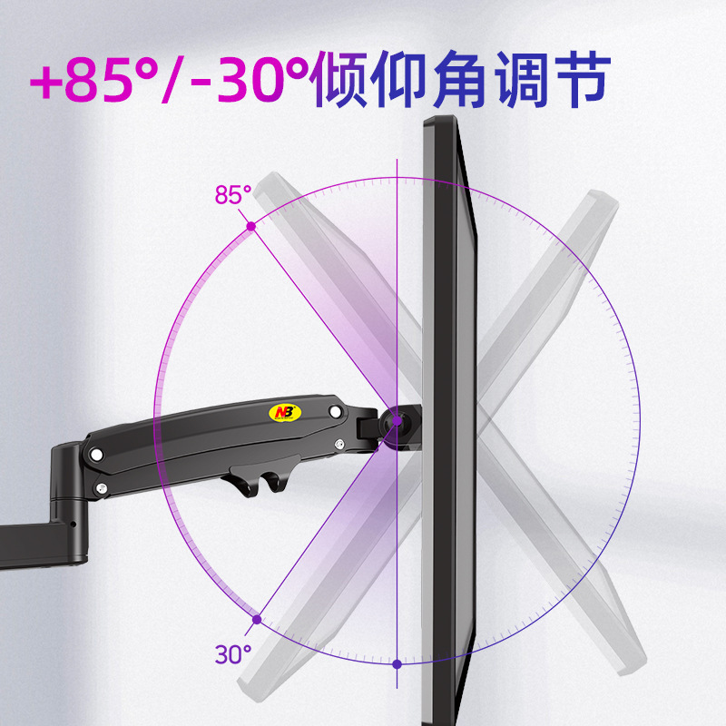 NB 雙屏上下電腦顯示器支架屏風壁監控控制調度操作指揮台M80/D22