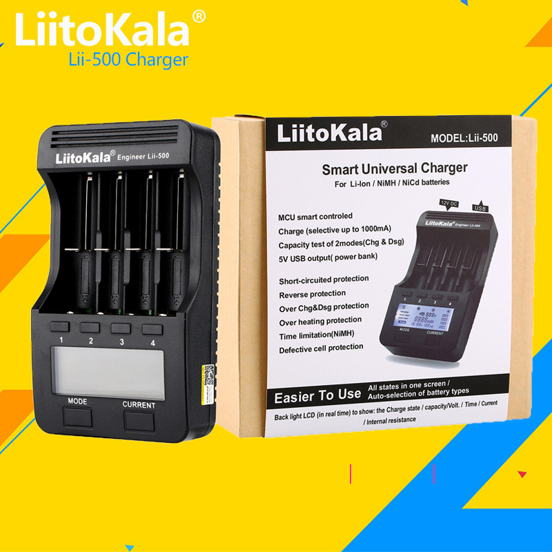 Wholesale LiitoKala Lii-500 18650 Lithium battery chargers LCD chargers