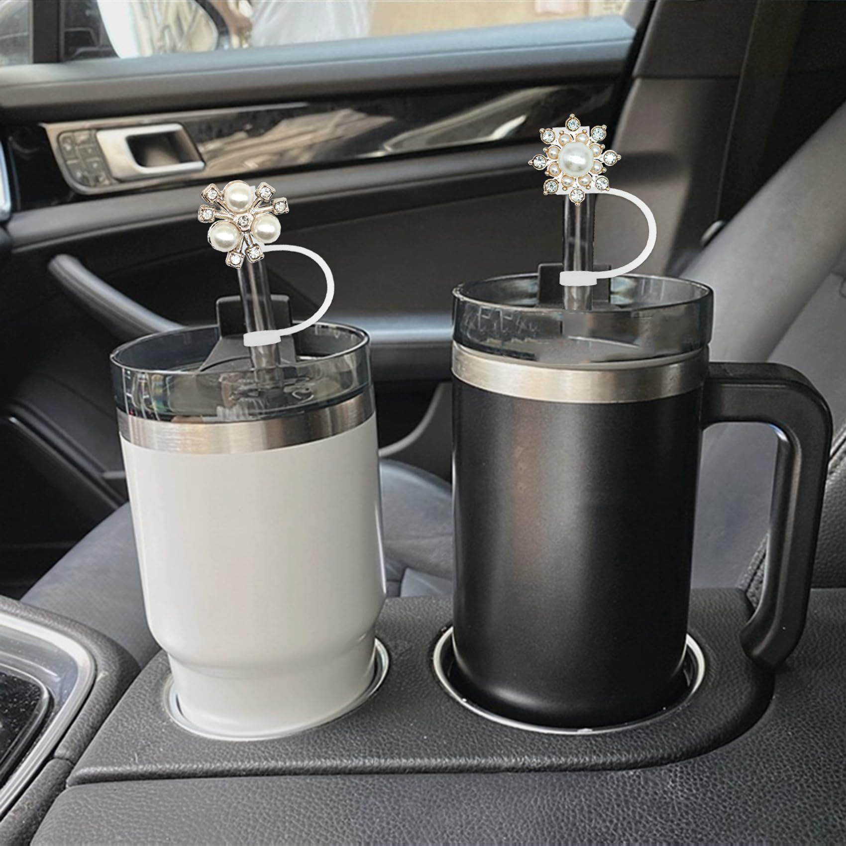 Ống hút thủy tinh của Stanley đặt 10mm với một ống hút ngọc trai sáng bóng trên kính của Stanley Yei.
