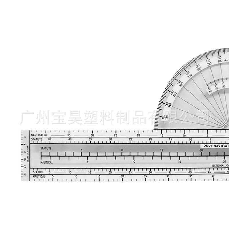 Aircraft vector rule, plastic ruler PN-1