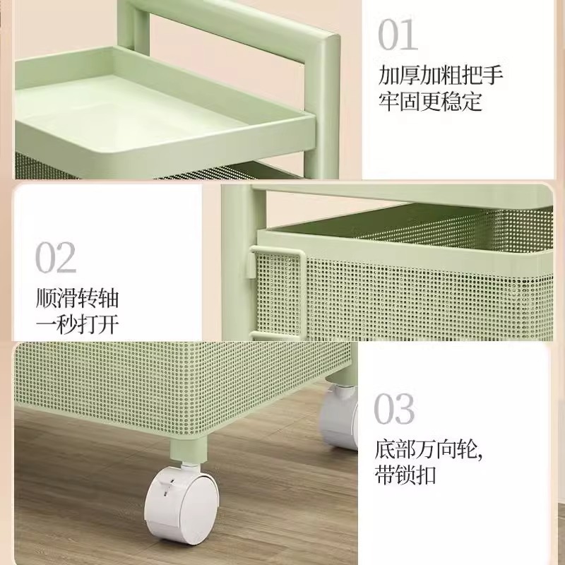 Nhà bếp đa màu có thể xoay trái cây và kệ rau nhiều tầng với thẻ từ đến kệ phòng khách
