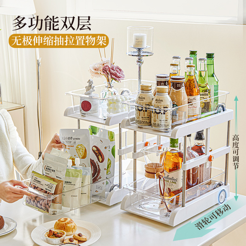 Nhà bếp nhiều tầng bề mặt của các lỗ trên một con trượt kéo dài xuống tủ chìm