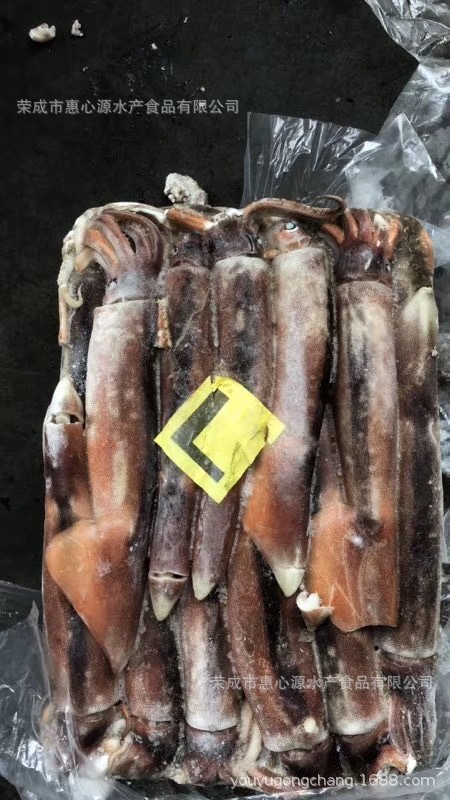 mực X-quang, mực ống đông lạnh nguyên liệu 300/600 g nguyên liệu nguyên chất