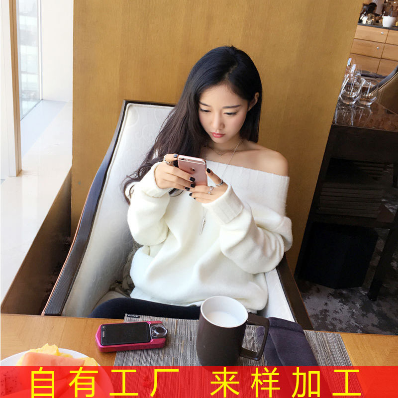 Áo len mới chỉnh sửa của mùa thu, dài và rộng.
