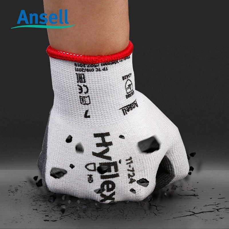 Ansil 11-724, PU imregnized เสื้อคลุมป้องกัน, ถุงมือเรียบขึ้นและป้องกันโรคหืด