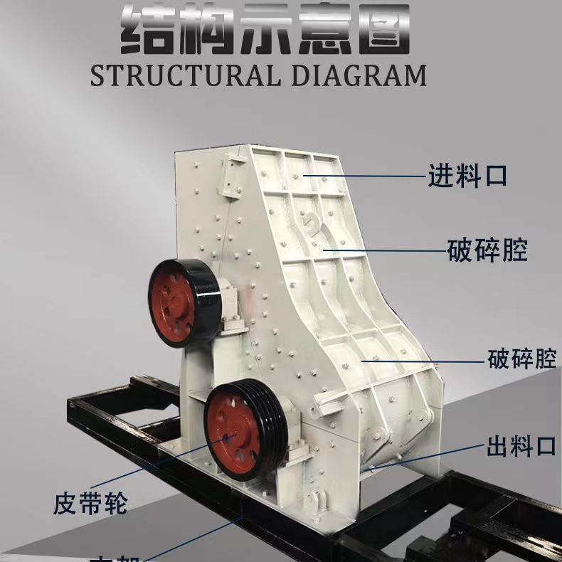 移動碎石機粉碎機多功能鐵礦石建築築垃圾煤塊煤矸石雙極破碎機