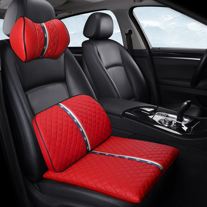 The car's star pillow is a pair of car-mounted necks under the neck of the pillow.