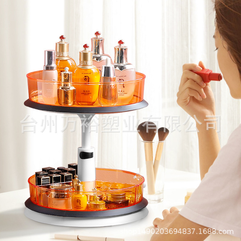 Kệ xoay mỹ phẩm đa năng để bàn nhiều lớp không đục lỗ khung căng