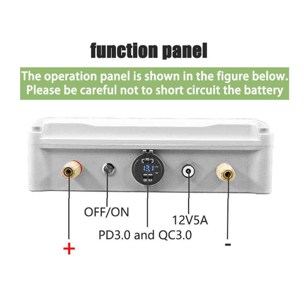 LiitoKala 12.8V50Ah磷酸鐵鋰太陽能鋰電池UPS儲能5V USB/QC/PD3.