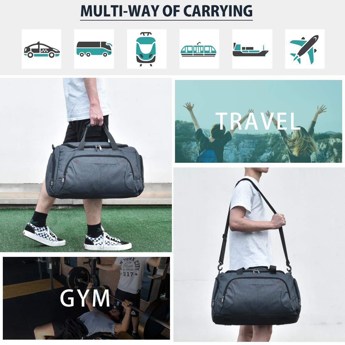The Navy blue-capacity multi-port sports bag can travel across the shoulder to use dry and wet separation with shoelaces.