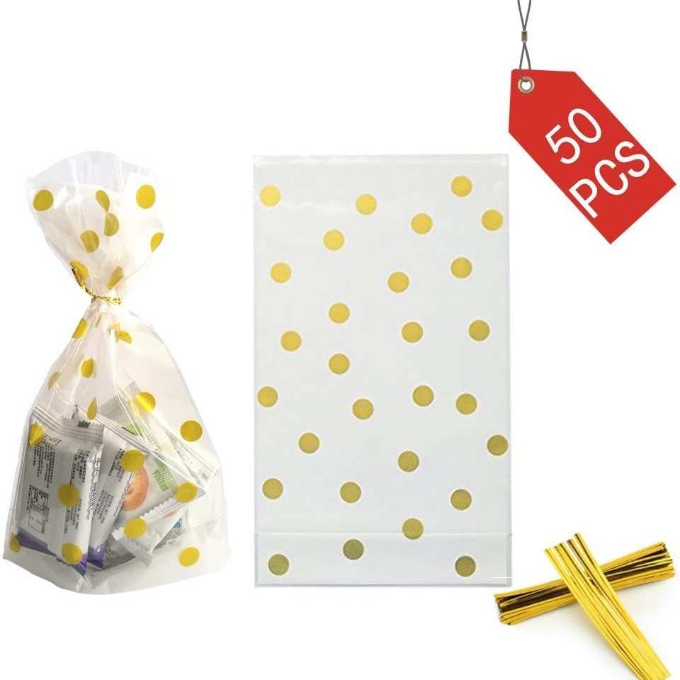 Prop printing gold star transparency bag plastic bags