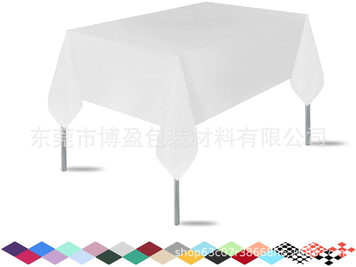 Foreign trade one-time table for hotel dining room table PEVA flowed plastic-coloured picnic table