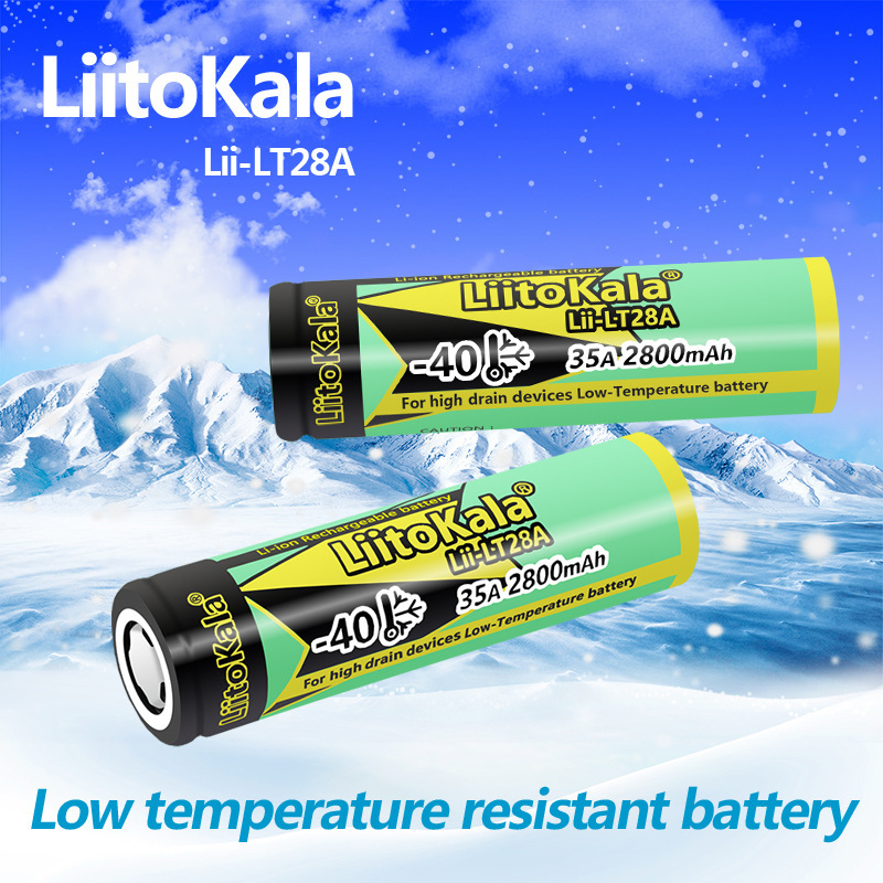 Pin lithium nhiệt độ thấp Liito Kala Lii-LT28A 18650 2800 mAh được sạc đầy