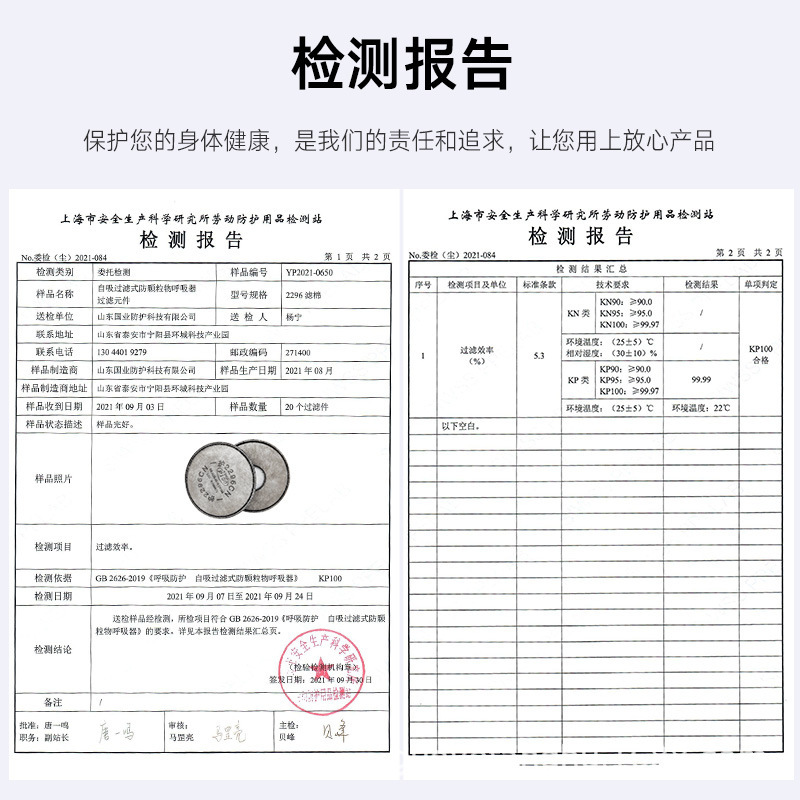 一护2296CN滤棉防油性和非油性颗粒物金属烟及减除酸性气体异味