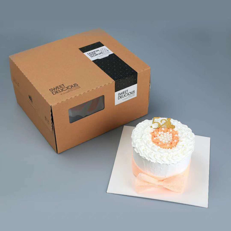 Cake box baker box, paper paper with a transparent bottom knife, paper paper with a window cake box.