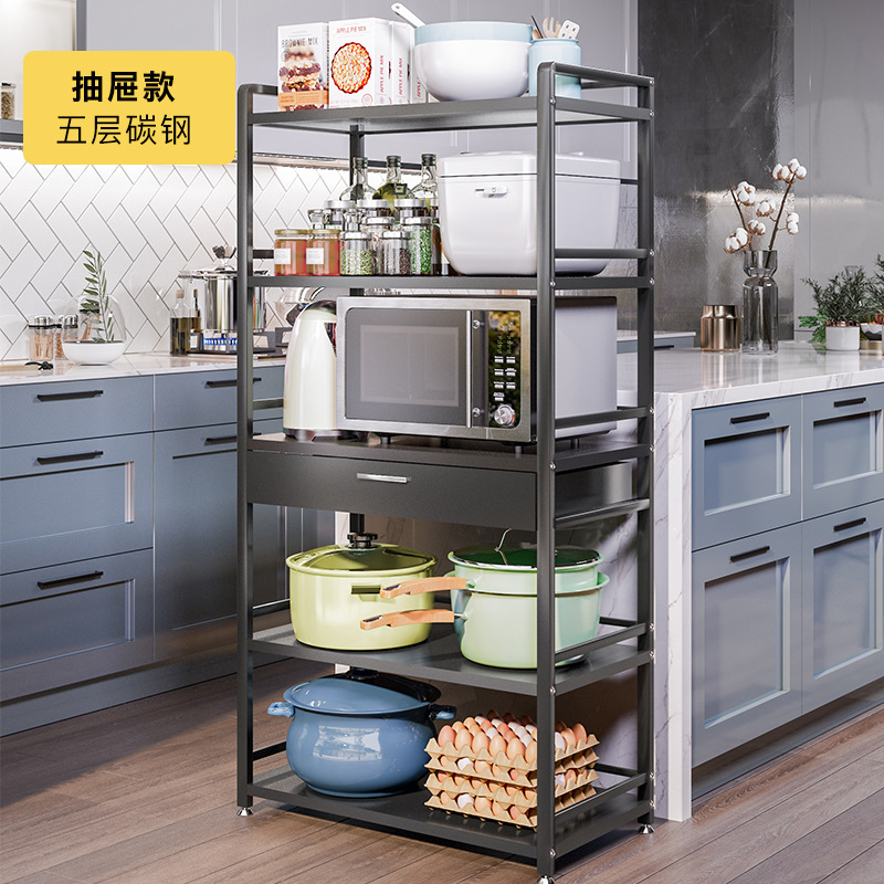 Đang xử lý một kệ có lớp cho lò vi sóng với một kệ bếp cố định