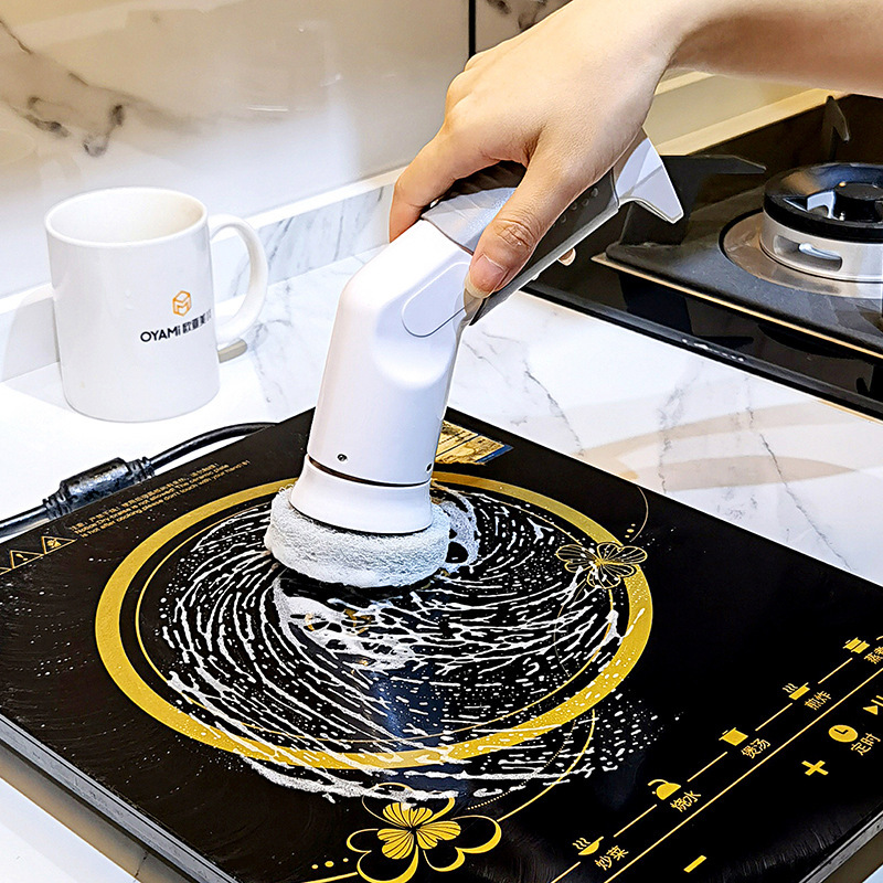 Multi-purpose electric clean-up hand-held pan-washing dishwasher with a Wireless Kitchen Brick Cooker