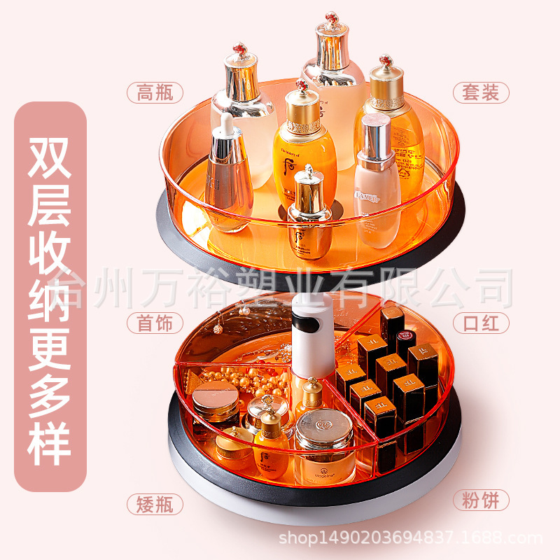 Kệ xoay mỹ phẩm đa năng để bàn nhiều lớp không đục lỗ khung căng