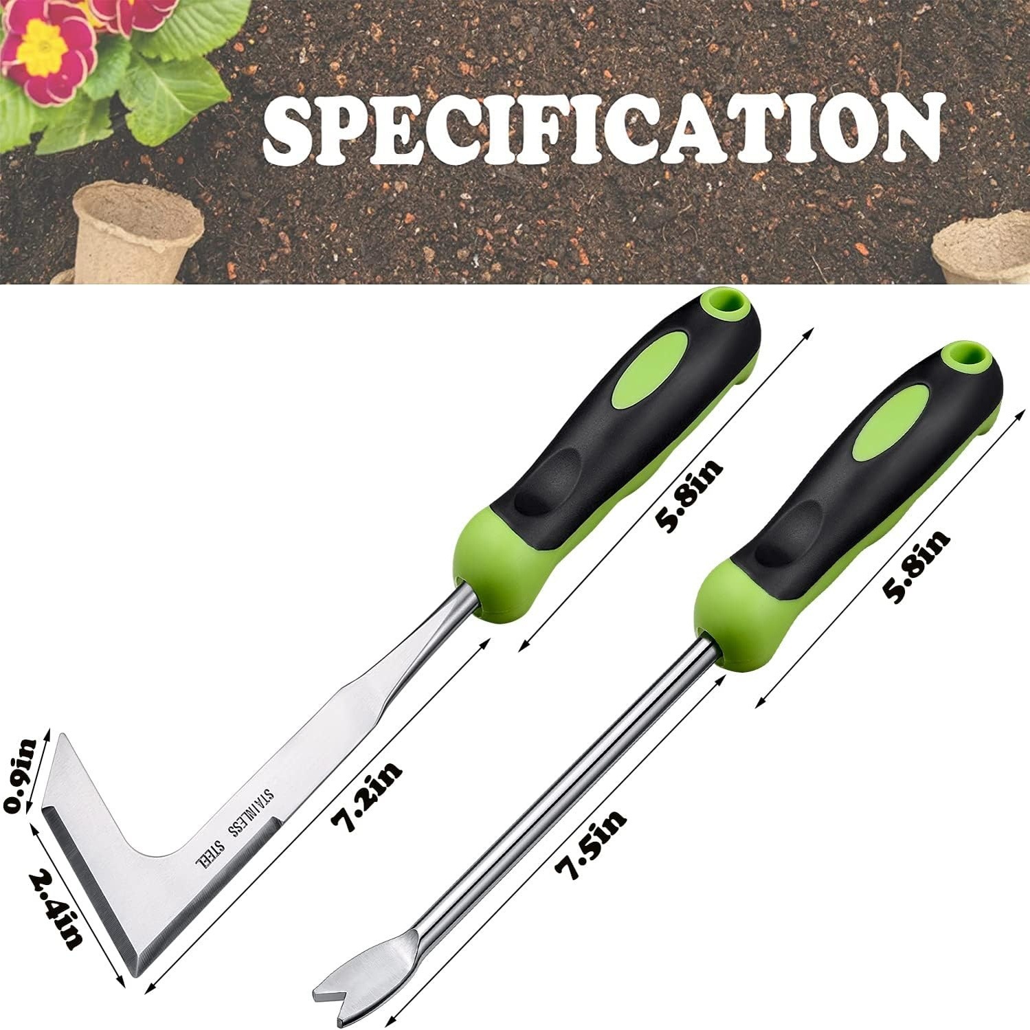 Tiếp thị trực tiếp các công cụ làm vườn, đập vỡ các sân hình cỏ L, công cụ cắt cỏ bằng tay, thép không rỉ và cỏ.