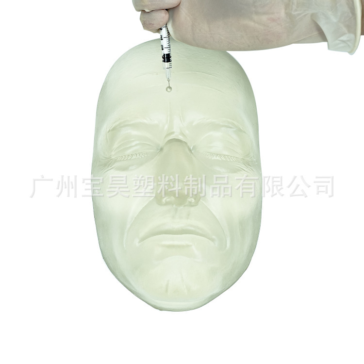 Transparent women's face model, facial injections, head work model, transparent, more visual, teaching model.