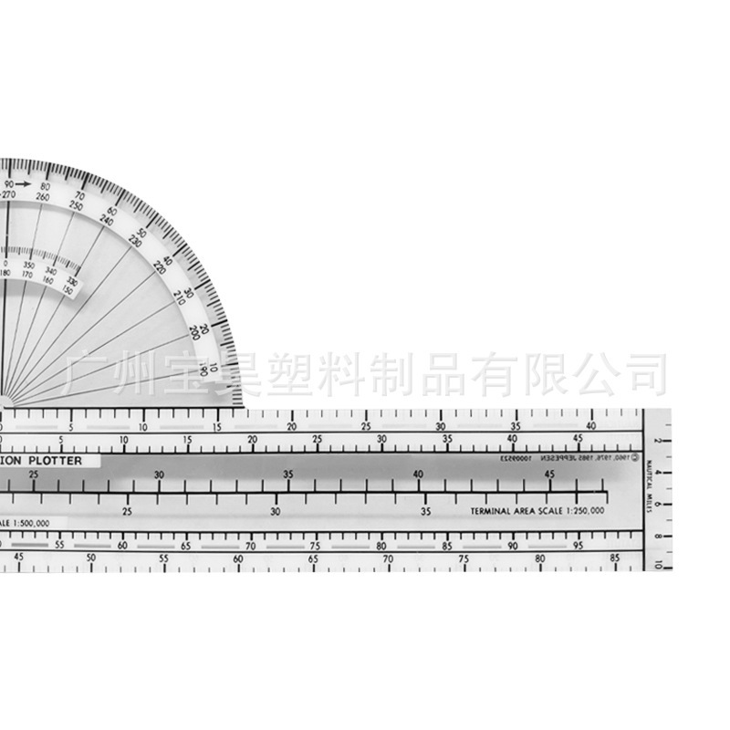 Aircraft vector rule, plastic ruler PN-1