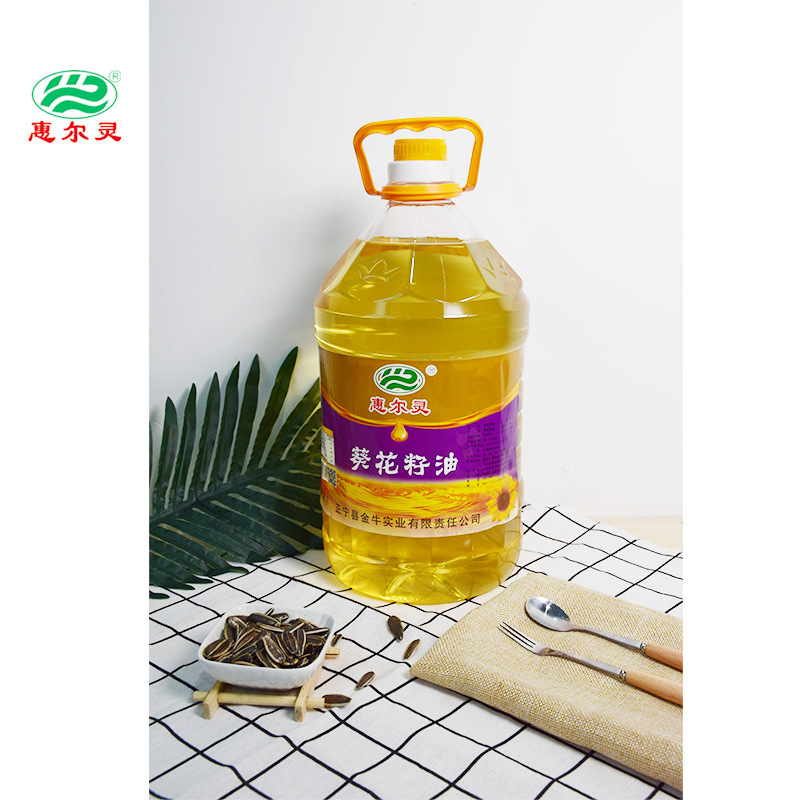 正寧縣惠爾靈葵花籽油5L 民生油 家用商用食用油