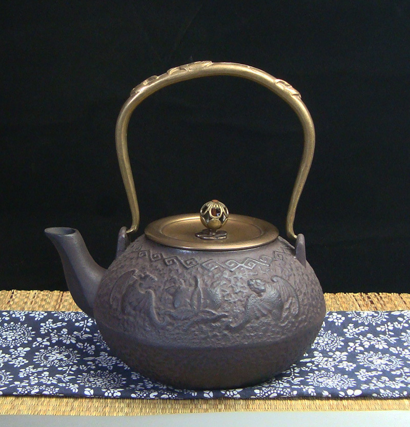 砂漠手工鑄鐵壺【雙福】無塗層生鐵壺日式煮水茶壺批發
