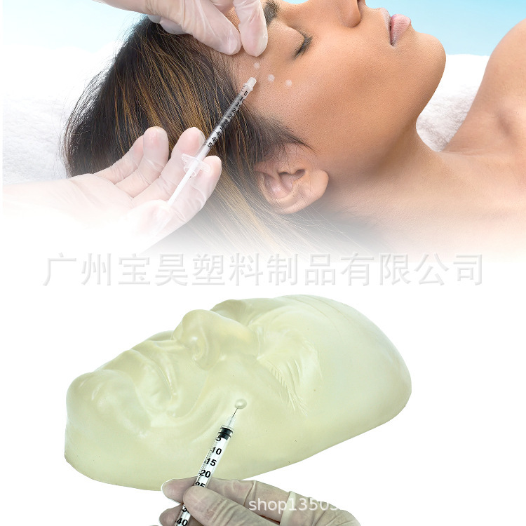 Transparent women's face model, facial injections, head work model, transparent, more visual, teaching model.