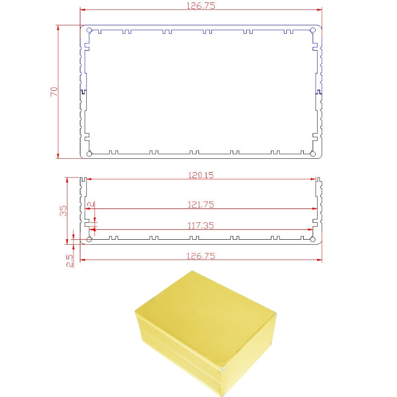 Manufacturer ' s spot aluminum alloy shell CNC processing compressor instrument box for power-controlled aluminium shell