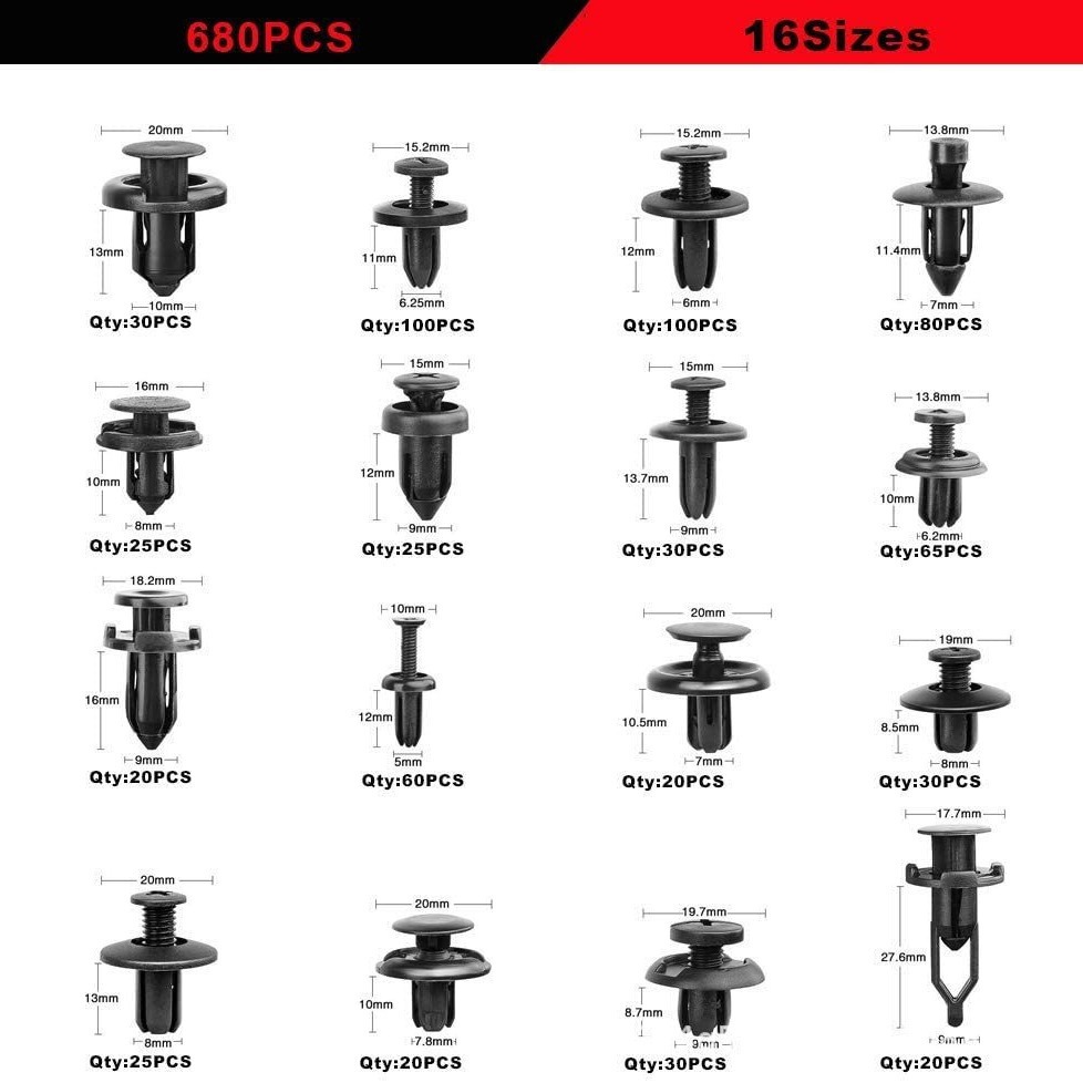 725 PC 카드 단추 680 PC 카드 단추 및 차 몸 범퍼 및 요새화한 극을 위한 detaching 공구