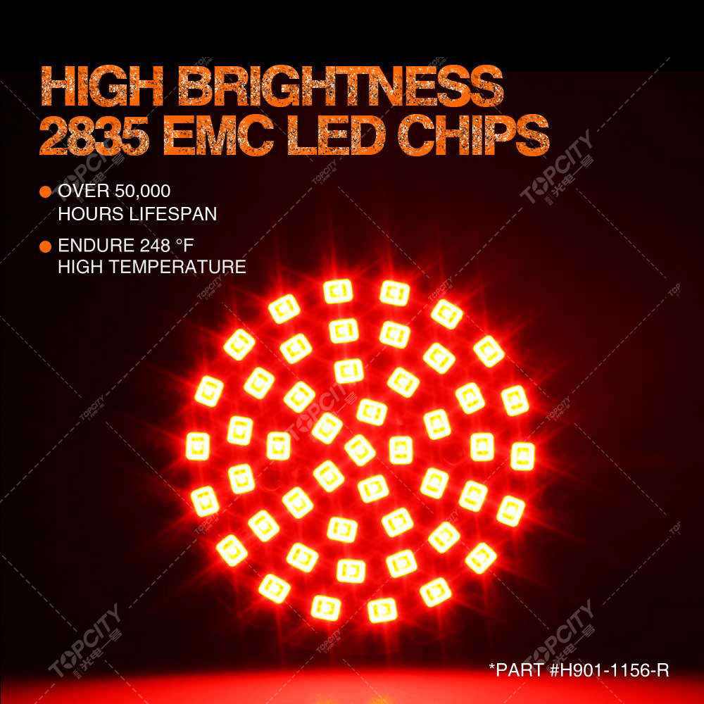 1156 48SMD 2835 red for Harry Harley signal light motorbike modifications